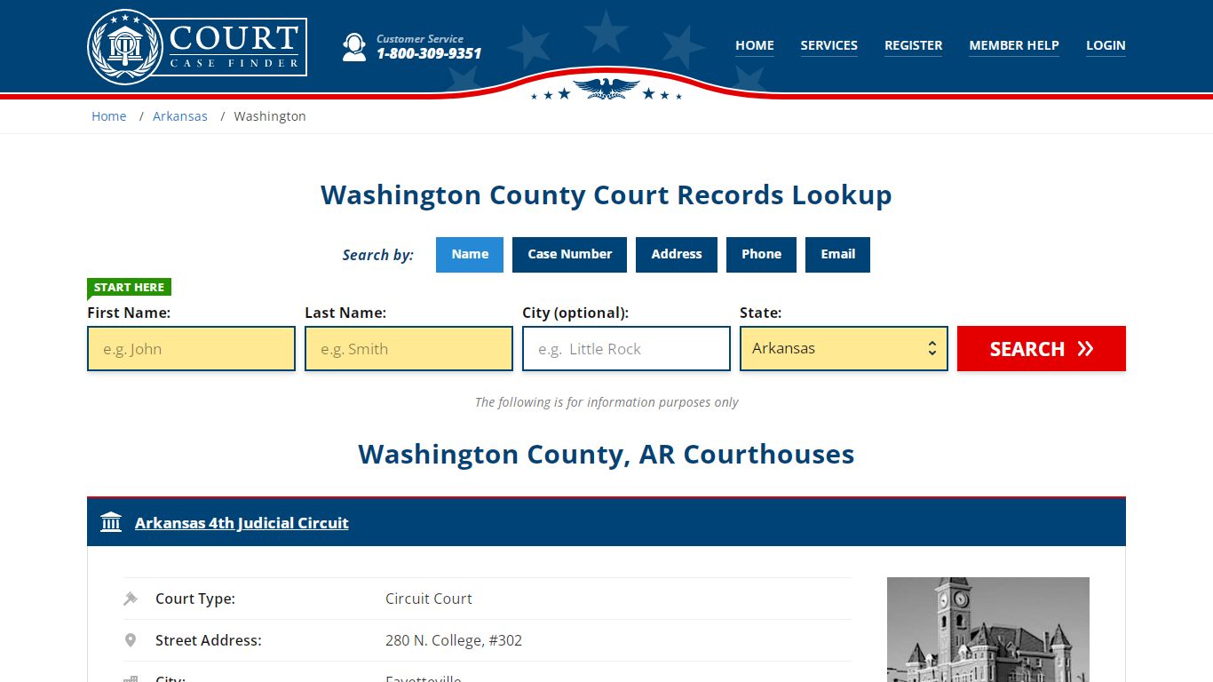 Washington County Court Records | AR Case Lookup